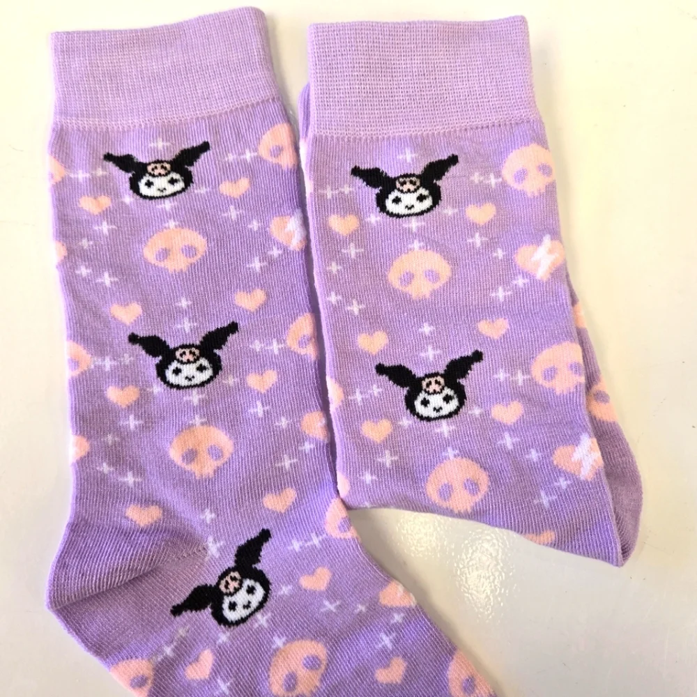 🍒🍒 Purple Kuromi Crew Socks